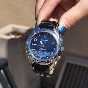 T-Touch II Titanium Lady Leather Strap Watch, 43.3mmTISSOT